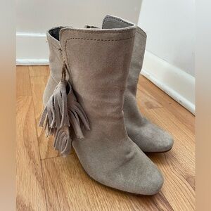 Hush Puppies Taupe Tassel Ankle Booties Hush Puppies Daisee Billie